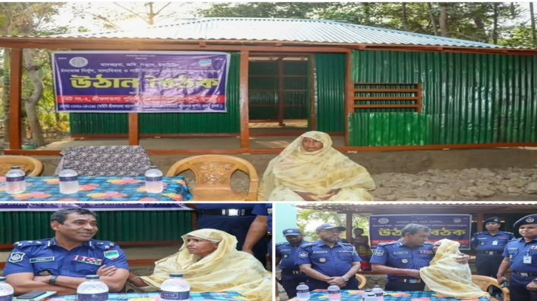 রুপসায় বসত ঘর পুড়ে যাওয়ায় বৃদ্ধা মহিলাকে নতুন ঘর উপহার দিলে