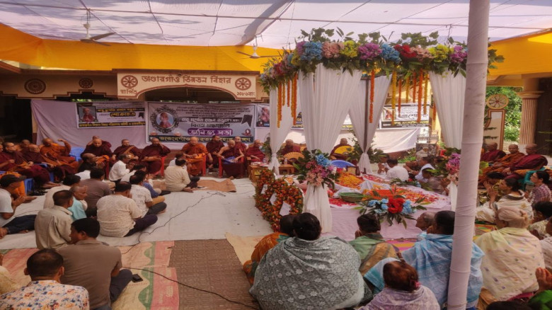 চট্টগ্রামের পটিয়ায় ভূপতি রঞ্জন বড়ুয়ার রাজকীয় শেষকৃত্য সম্পন্