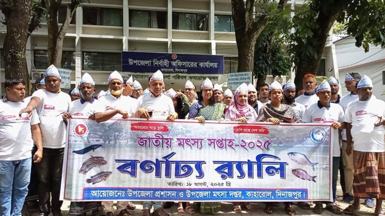 জাতীয় মৎস্য সপ্তাহ-২০২৫ পালিত হয় কাহারোল উপজেলায়