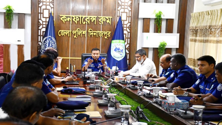 আসন্ন দুর্গাপূজা উপলক্ষে আইনশৃঙ্খলা বিষয়ক মতবিনিময় সভা অনুষ্