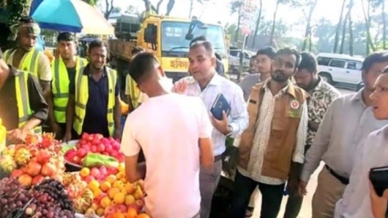 হবিগঞ্জ শহরে জেলা প্রশাসন ও পৌরসভার উচ্ছেদ অভিযান