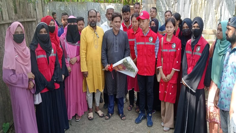 বাঘাইছড়ি ইউনিটের পক্ষ থেকে এস.এম. শফিউল আজমকে সংবর্ধনা প্রদা