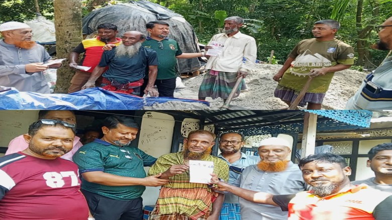 চান্দ্রায় ধানের শীষে ভোট চেয়ে গণসংযোগ ও লিফলেট বিতরণ