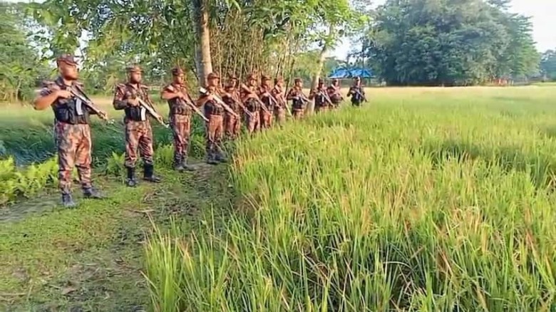 কুড়িগ্রাম সীমান্তে বিজিবির কঠোর নজরদারি বিপুল পরিমাণ  ভারতীয়